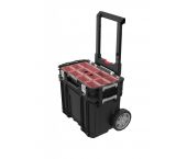 Keter 239996 Maletín de herramientas + compartimentos - negro / rojo - 56,5x37,3x55 cm